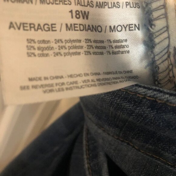 Code Bleu denim high rise skinny jeans 28 in inseam size 18W - Picture 5 of 6